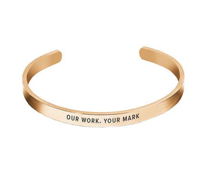 Engraved Custom Cuff Bracelet Gold