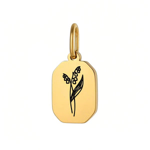Gold Birth Flower Charm May