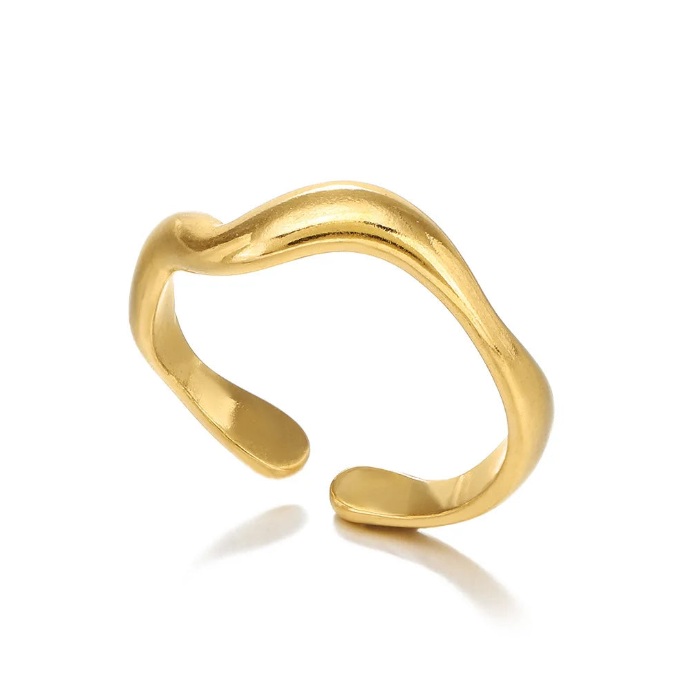 Wavy Ring Gold