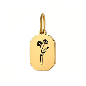 Gold Birth Flower Charm April
