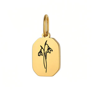 Gold Birth Flower Charm January