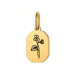 Gold Birth Flower Charm February