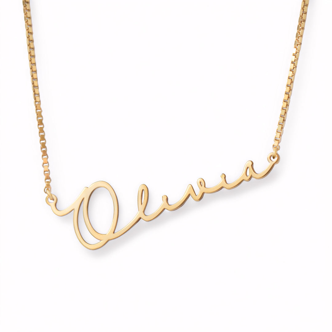 Paris Custom Name Necklace Gold