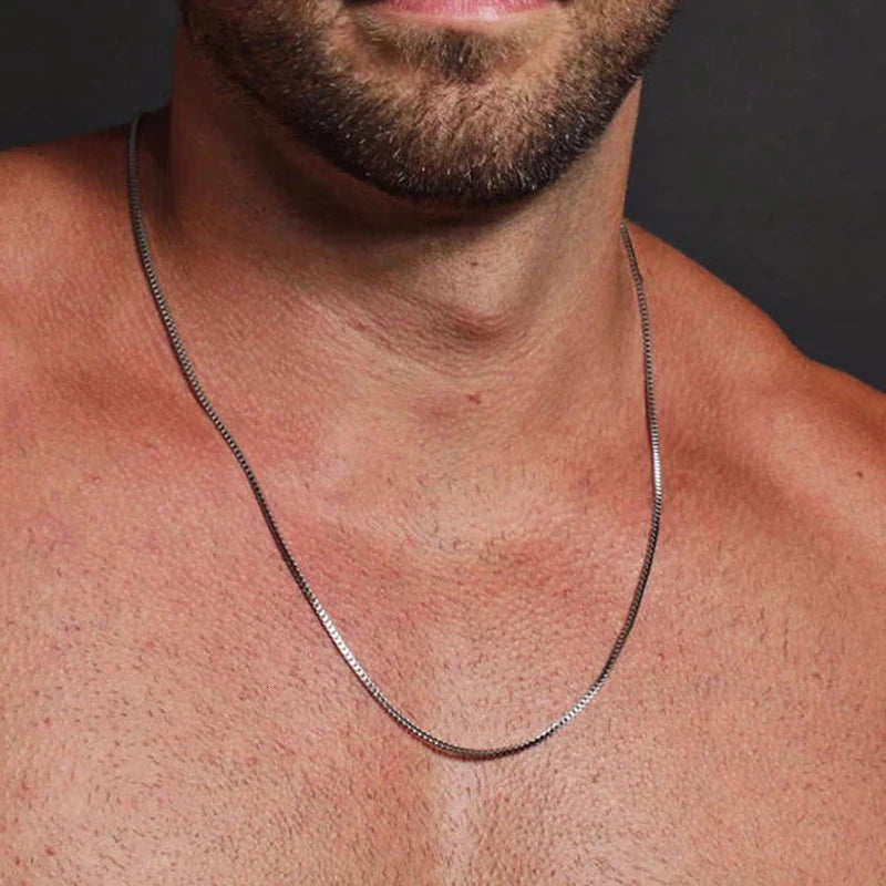 Box Chain Necklace Silver