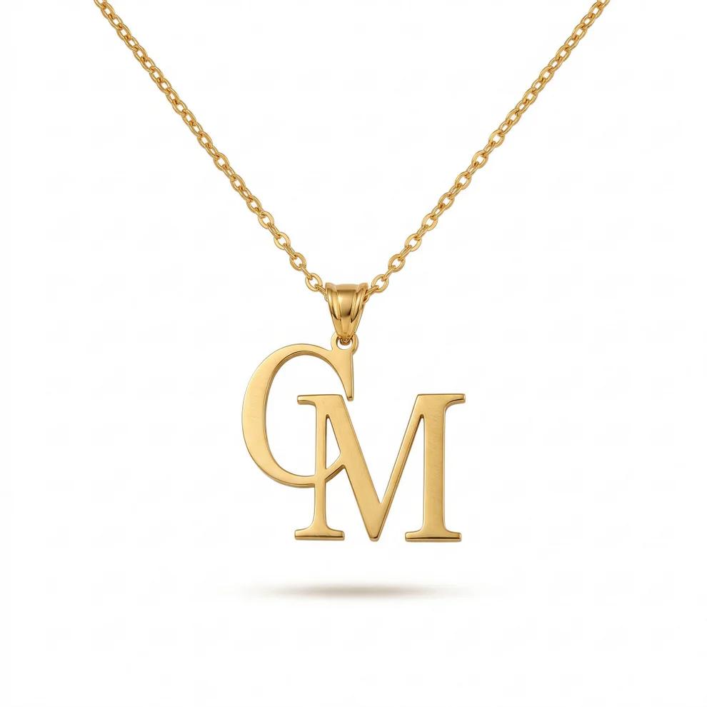 Monogram Dubbele Initialen Ketting