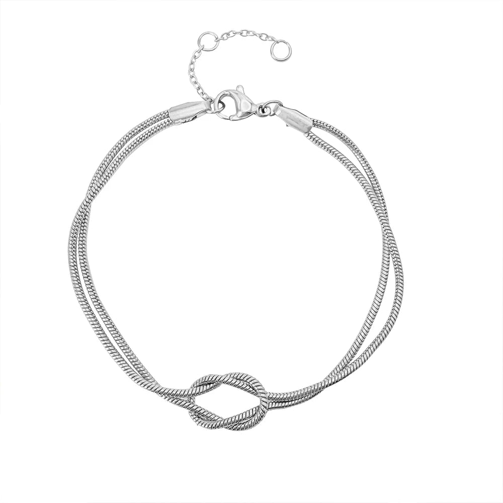 Schlangenketten Infinity Armband Silber