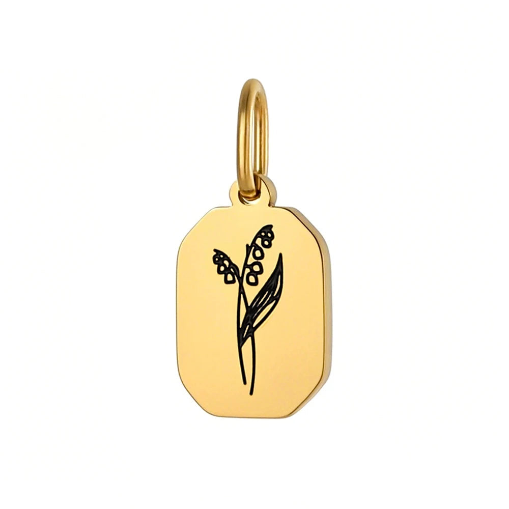 Gold Birth Flower Charm May