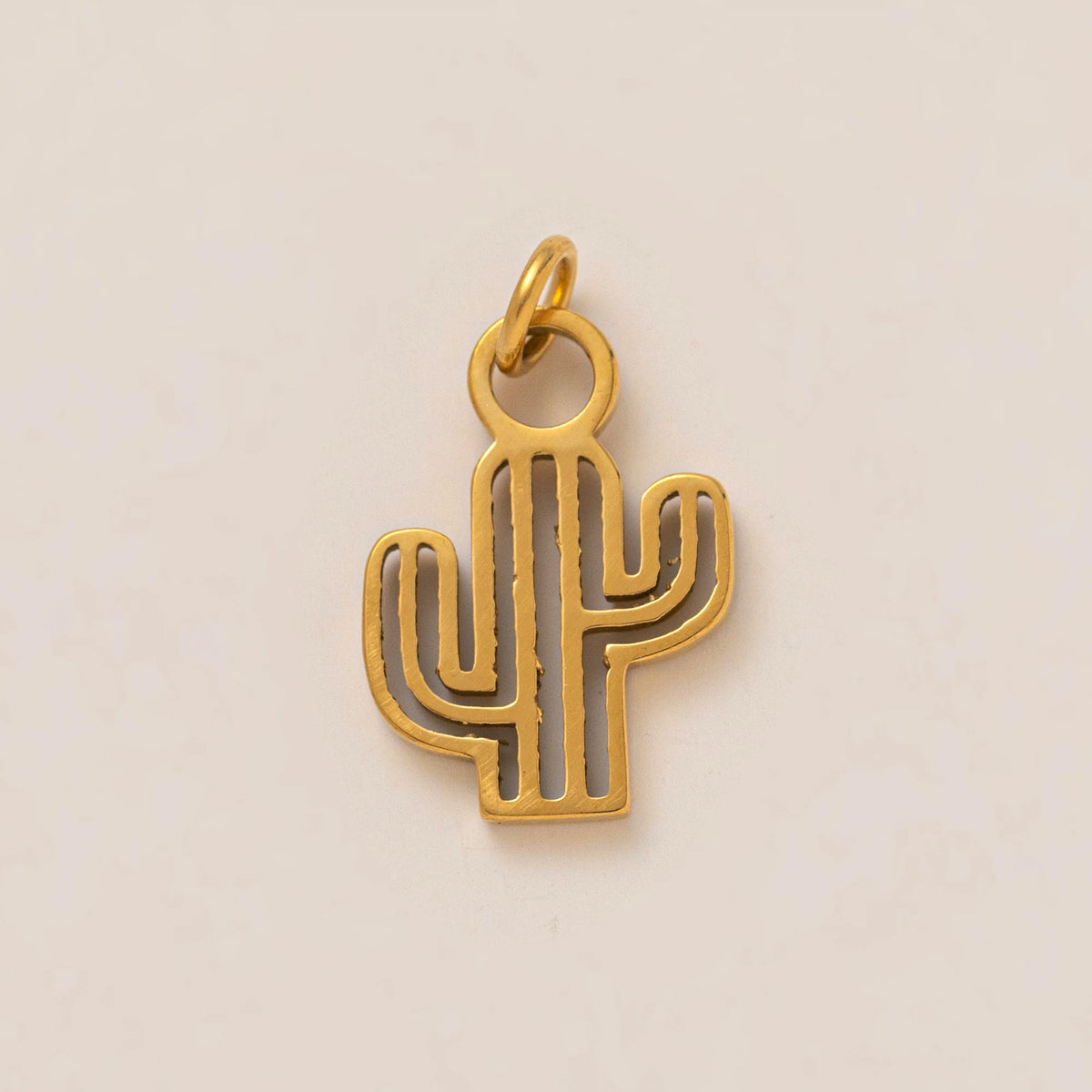 Gold Cactus Charm