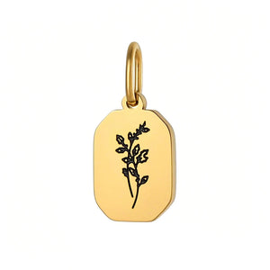 Gold Birth Flower Charm December