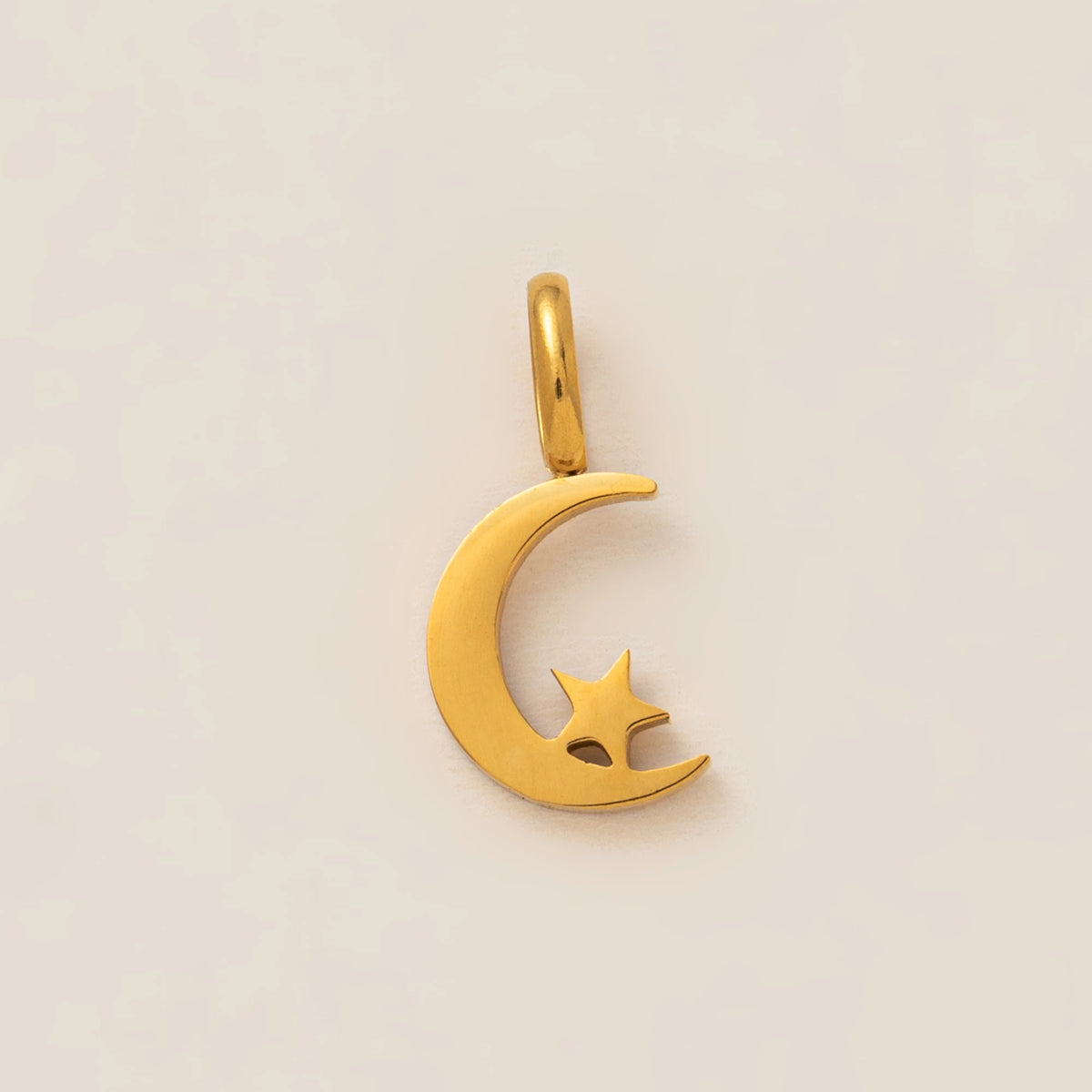 Gold Star and Moon Charm