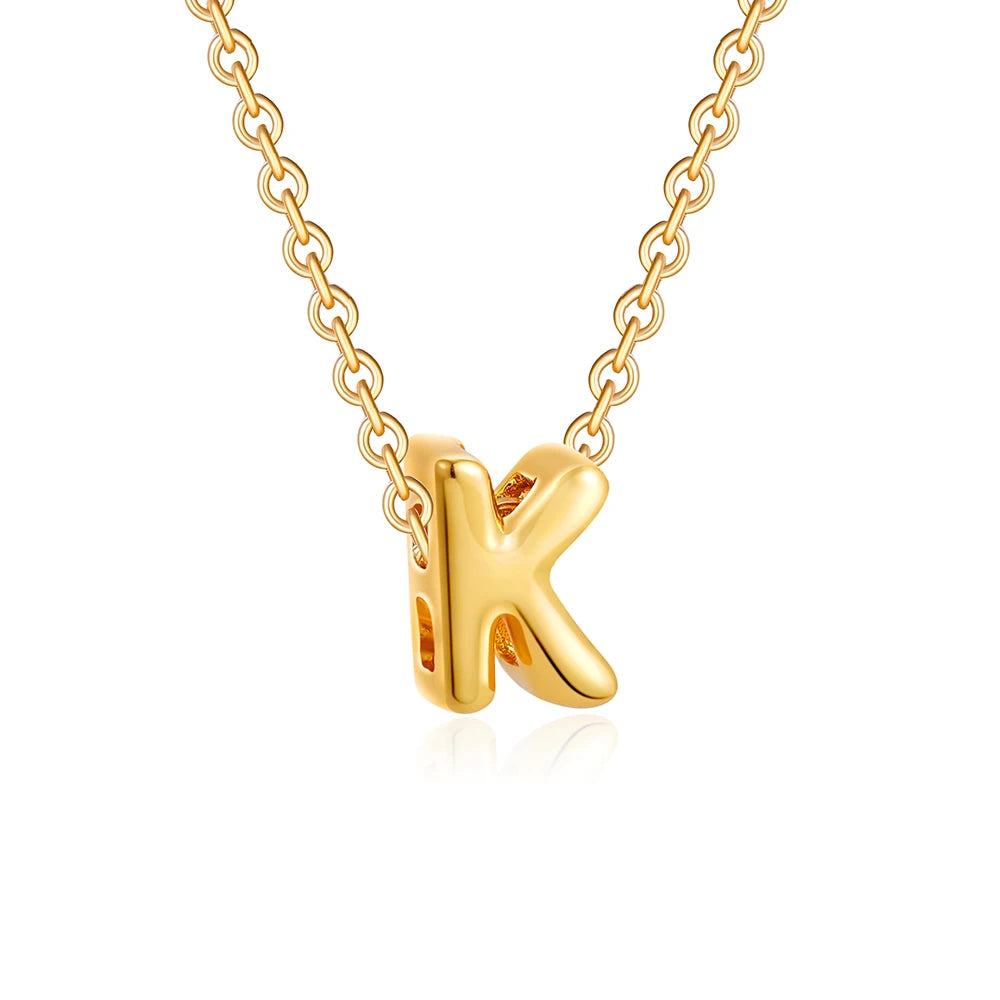 Tiny Bubble Initialen Ketting Goud