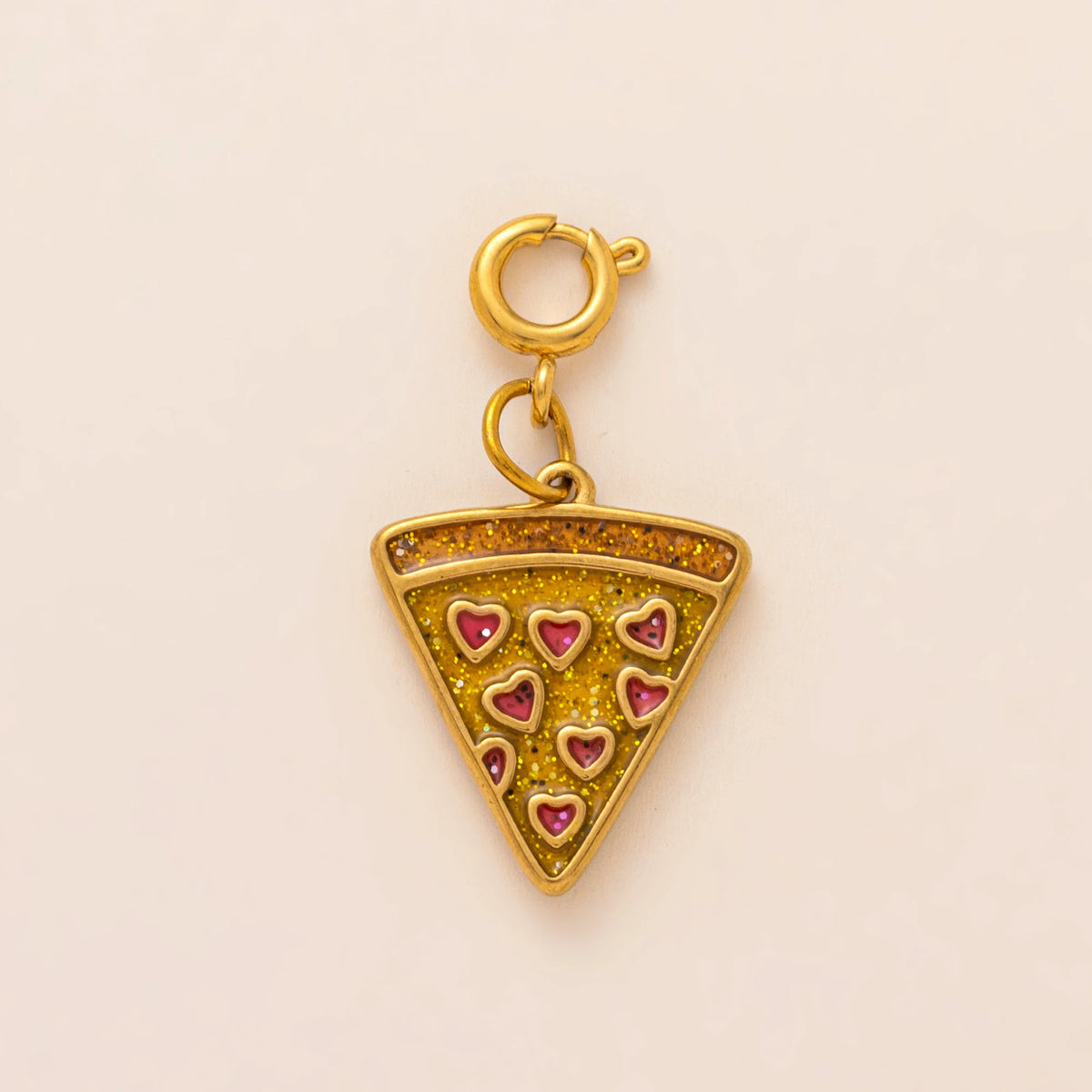 Gold Pizza Charm