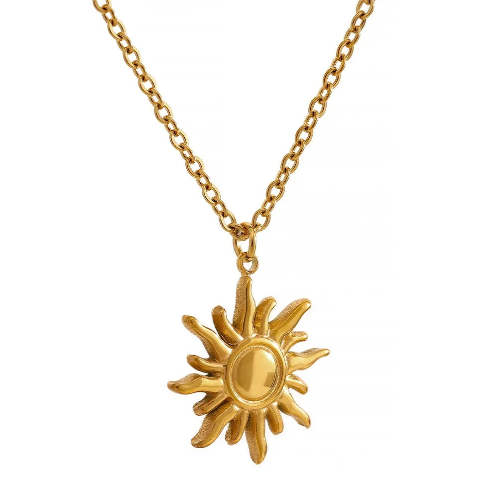 Sunny Side Up Gold Anhänger Halskette