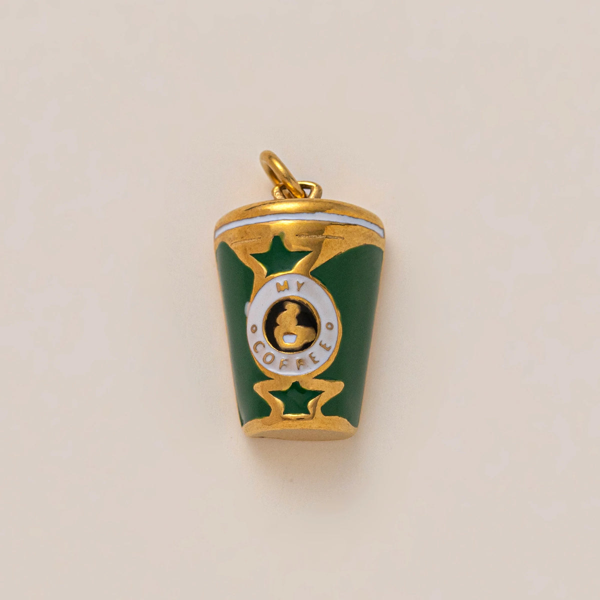 Gold Coffee Cup Charm
