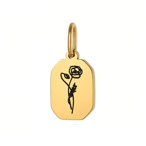 Gold Birth Flower Charm August