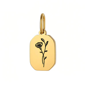 Gold Birth Flower Charm September