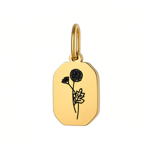Gold Birth Flower Charm November