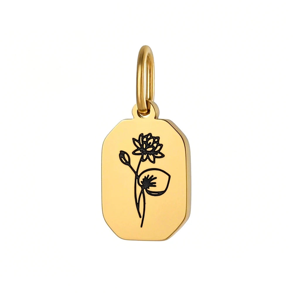 Gold Birth Flower Charm July