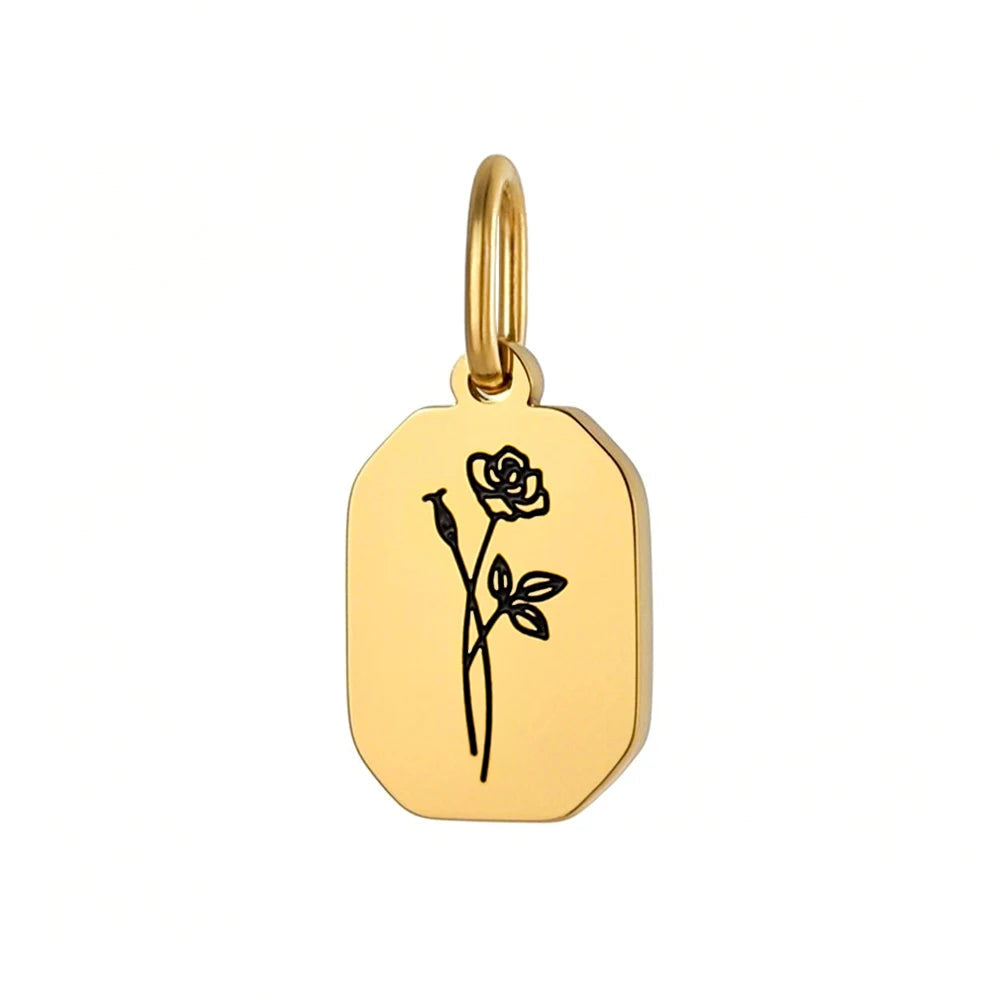 Gold Birth Flower Charm June