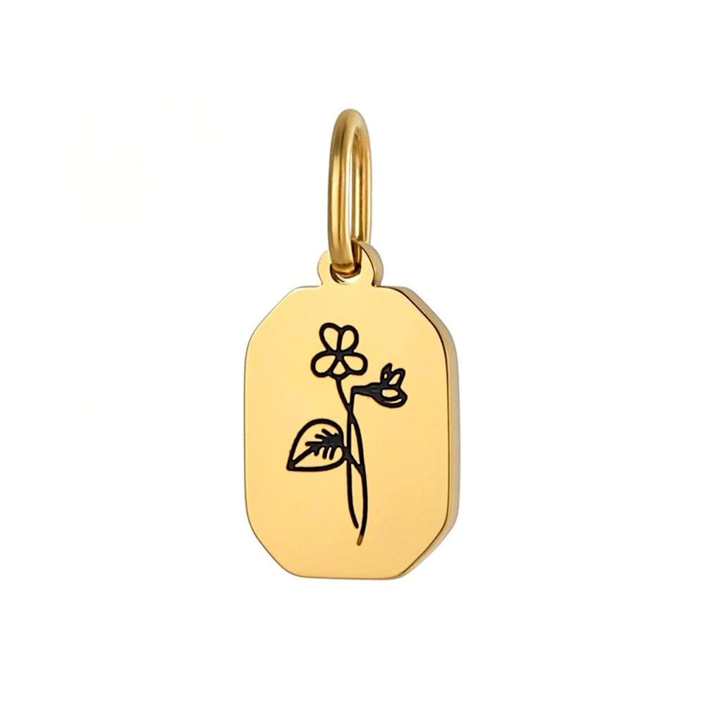 Gold Birth Flower Charm February