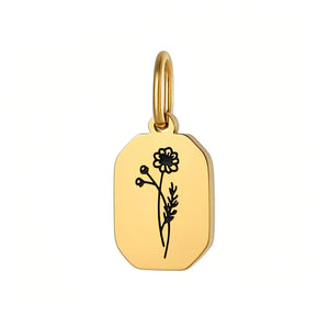 Gold Birth Flower Charm October