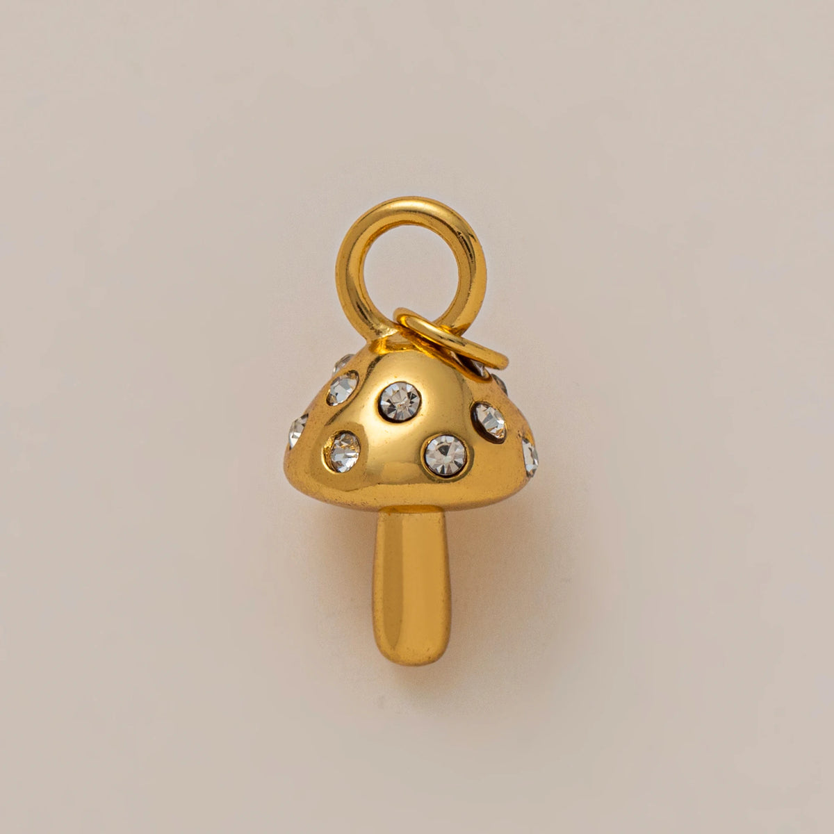 Gold Mushroom Charm