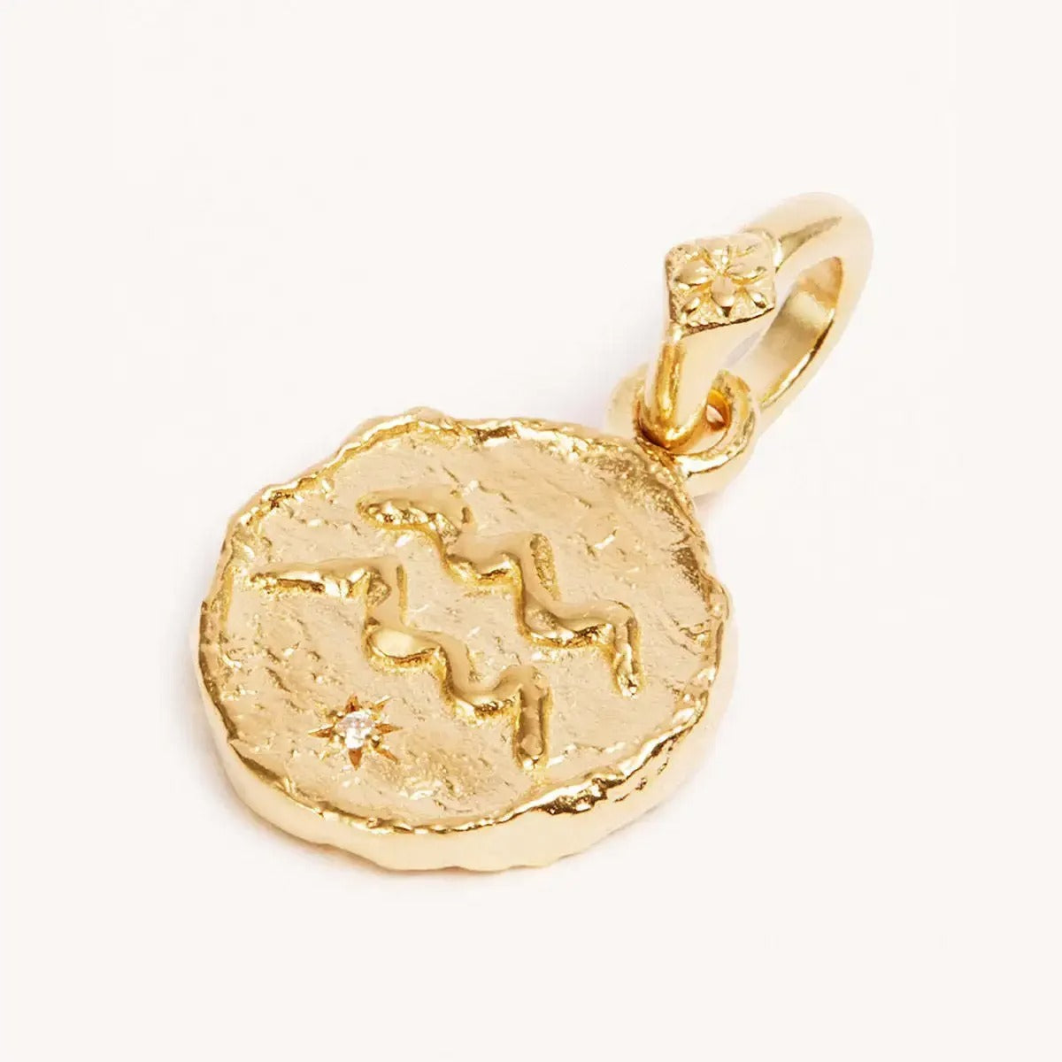 Vintage Sternzeichen Anhänger Halskette Gold