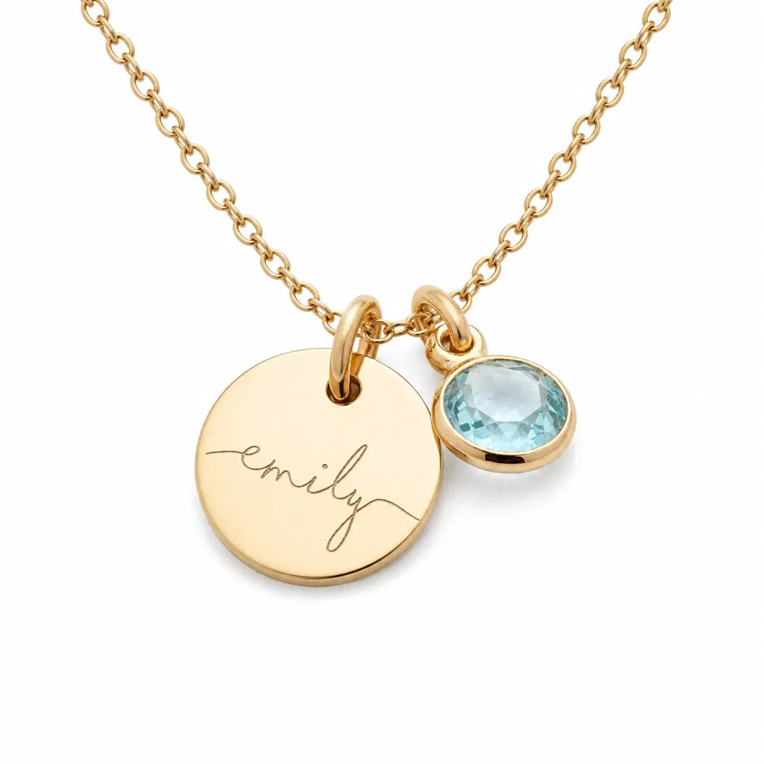 Gepersonaliseerde Naamketting met Geboortesteen