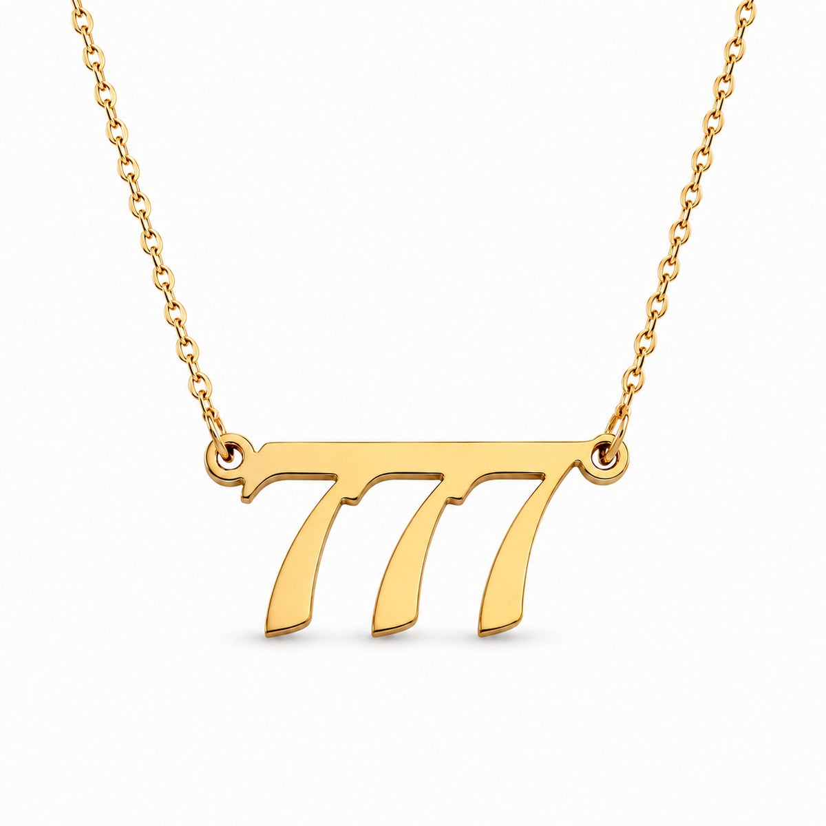 Angel Number Necklace Gold